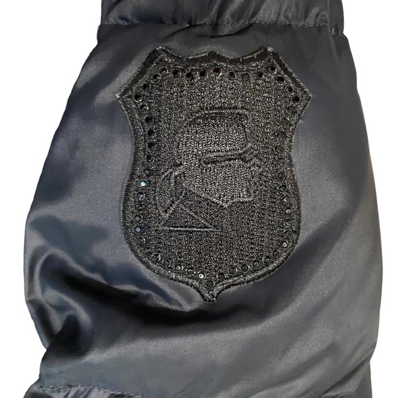 Karl Lagerfield Chevron Quilted Tweed Bomber Jacket - Picture 6 of 8